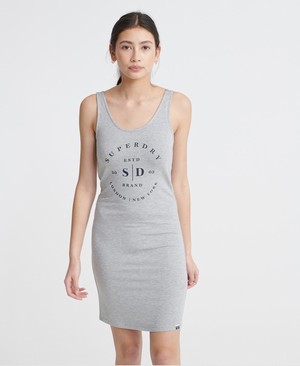 Superdry Mini Graphic Bodycon Női Ruhák Szürke | LKFGQ4961